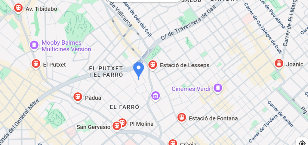 Ubicación escuela Concepcionistas de Barcelona.
