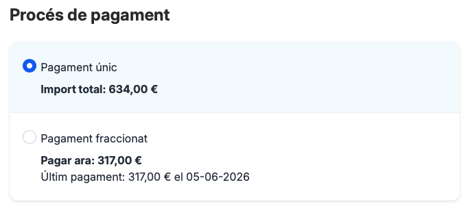 inscripciones casal de verano 2026 proceso de pago